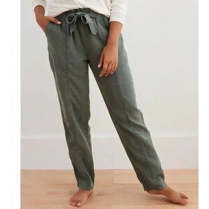 NWT Aerie Lightweight Green Elastic Waist Pull On Tie Pants Size M